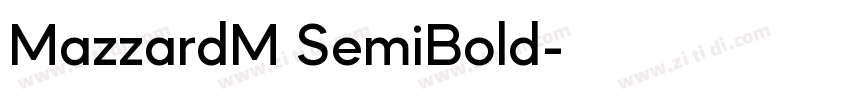 MazzardM SemiBold字体转换